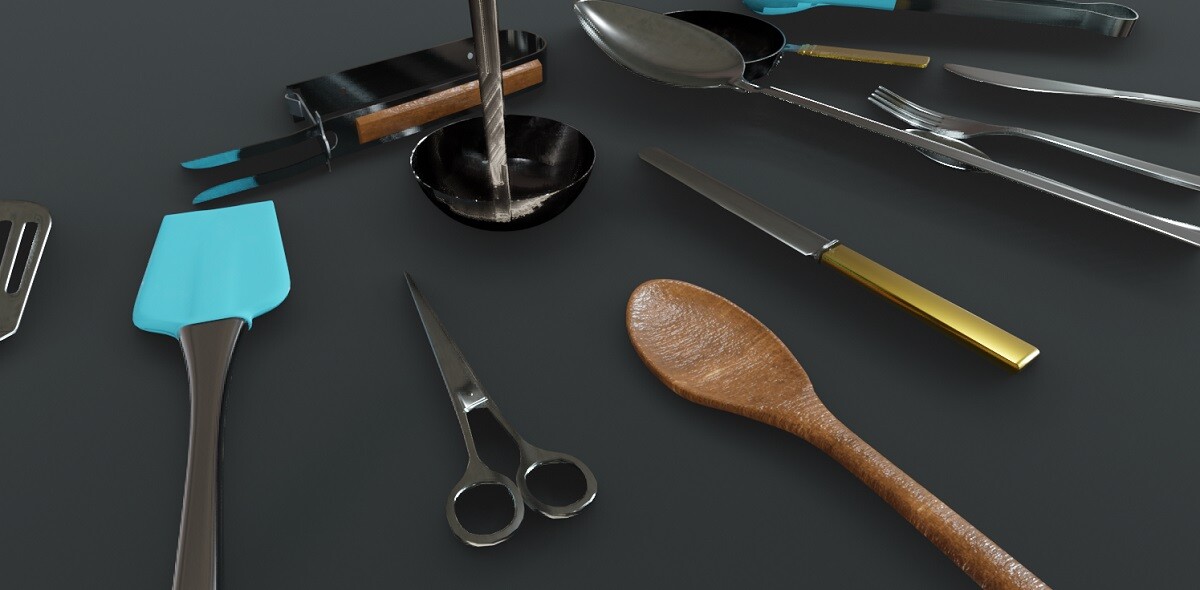 ArtStation - Kitchen Cutlery Pack | Game Assets