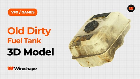 Old Dirty Fuel Tank Raw Scanned 3D Model