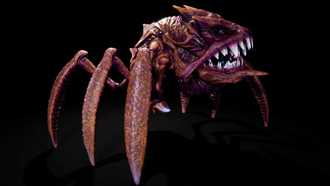 Alien Creature Crab Monster UE4 Zbrush 3DS MAX + Octane