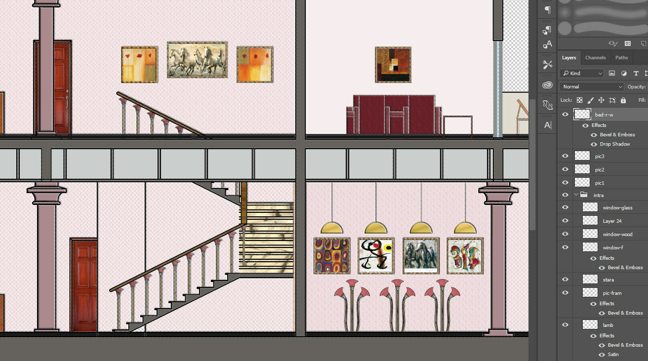 ArtStation - 2D Section Rendering PSD | Artworks