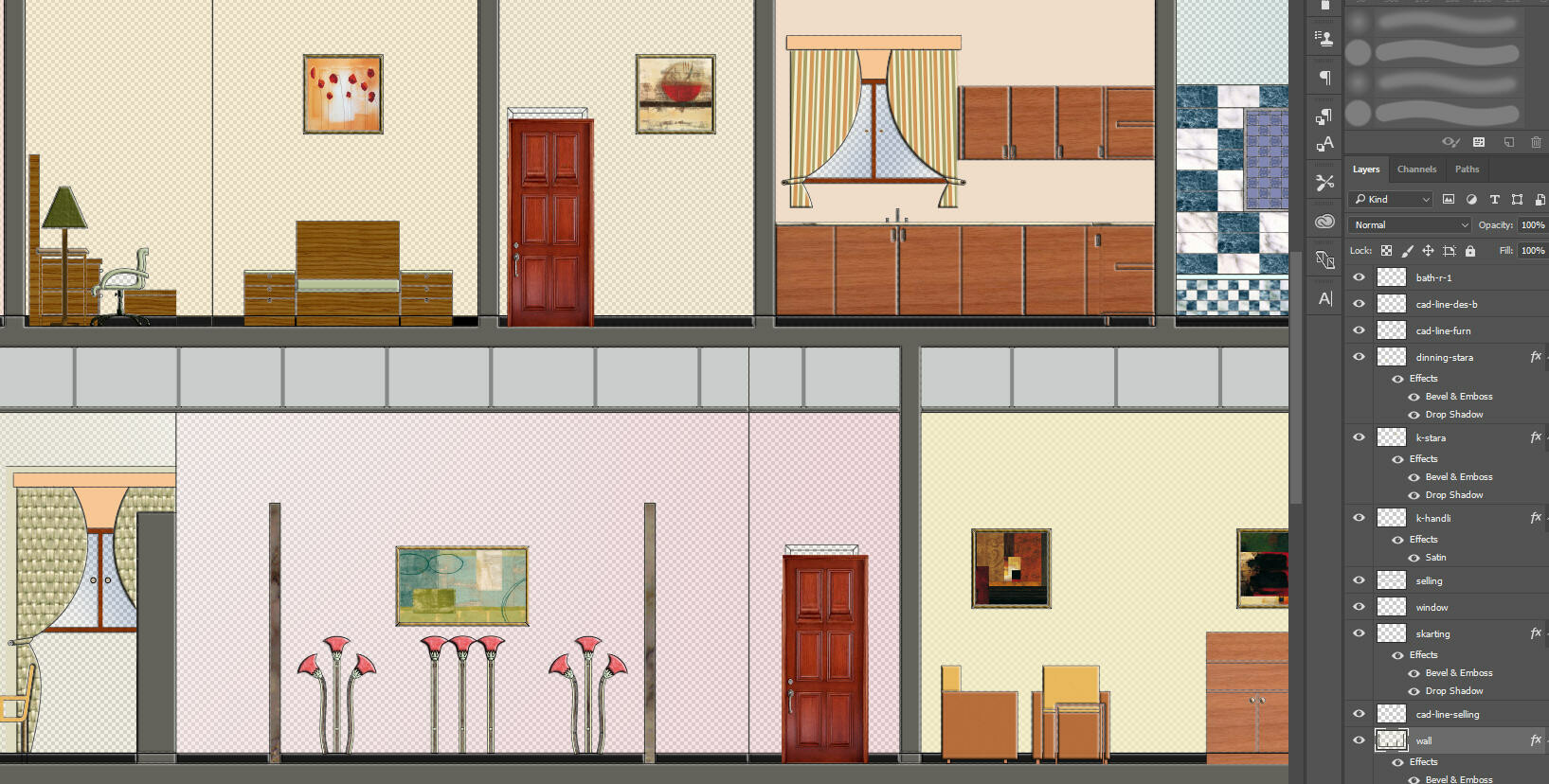 ArtStation - 2D Section Rendering PSD | Artworks