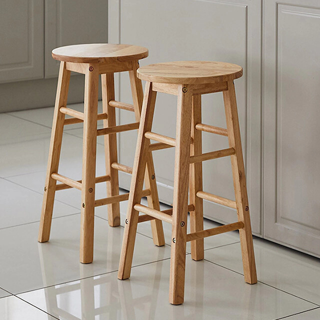 ArtStation solid wood round bar stool Resources