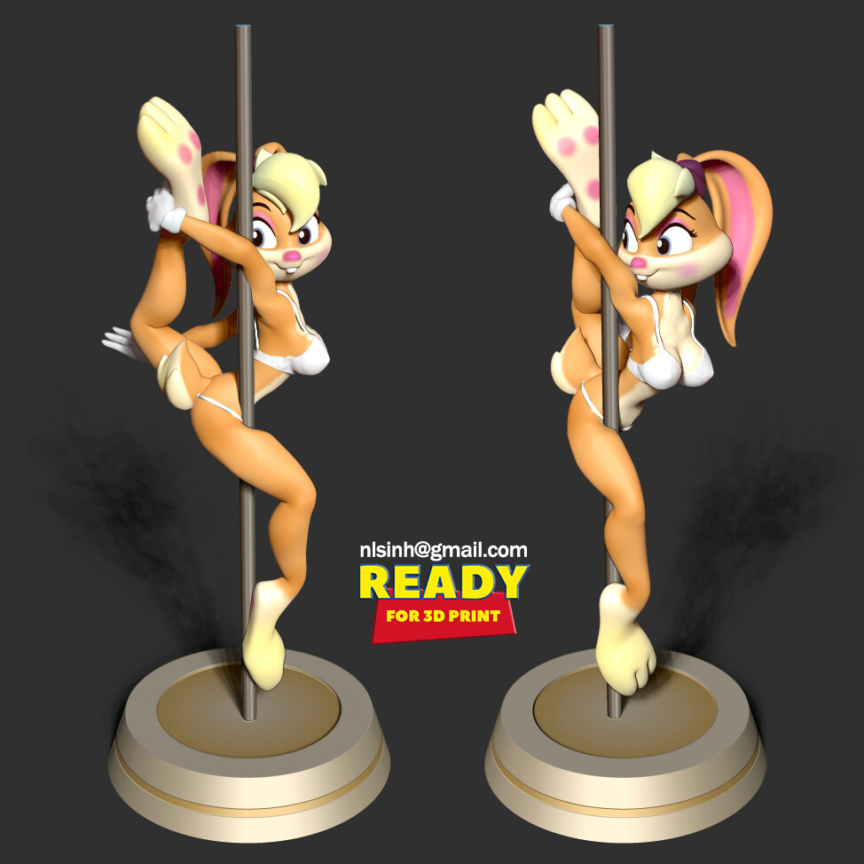 Lola Bunny - Pole Dancing Fanart