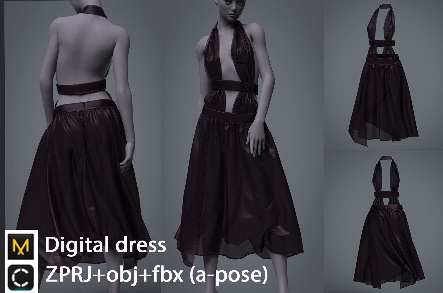 ArtStation - Dress / clo3d / marvelous designer | Resources