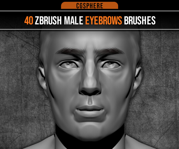 ArtStation 40 ZBRUSH MALE EYEBROWS BRUSHES Brushes