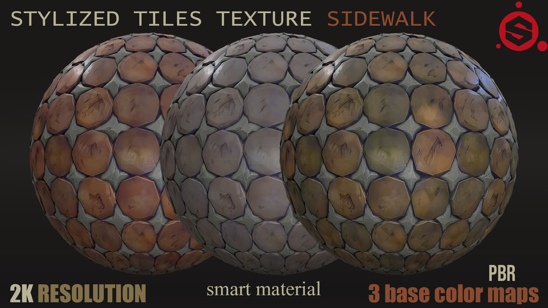 ArtStation - Stylized Tiles Texture SIDEWALK | Brushes