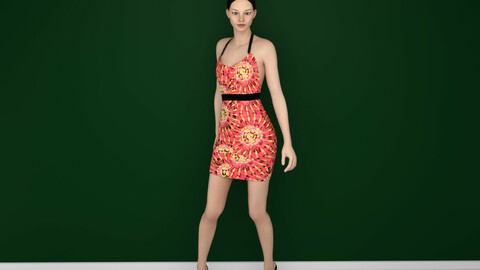 Ladies red skirt