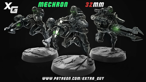 Mechron Mechanized Army 3D Print 32mm