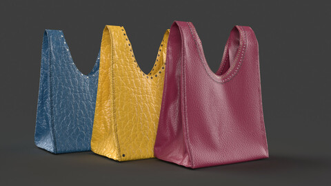 Leather handbag 3D model