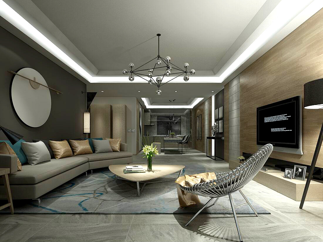 ArtStation - Stylish avant-garde living room design 160 | Resources