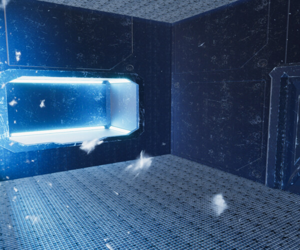 ArtStation Stylized Space station room PBR game ready Lowpoly 3D