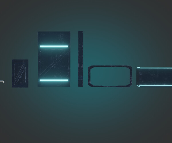 ArtStation Stylized Space station room PBR game ready Lowpoly 3D