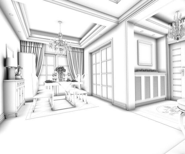 ArtStation - Stylish family living room design 17 | Resources