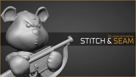 Stitch and seam brushes for zbrush