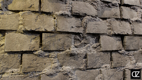 PBR - CONCRETE BLOCKS WALL - 4K MATERIAL