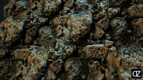 PBR - WET ROCK FOR CAVERNS, SEA  AND WATERFALLS - 4K MATERIAL