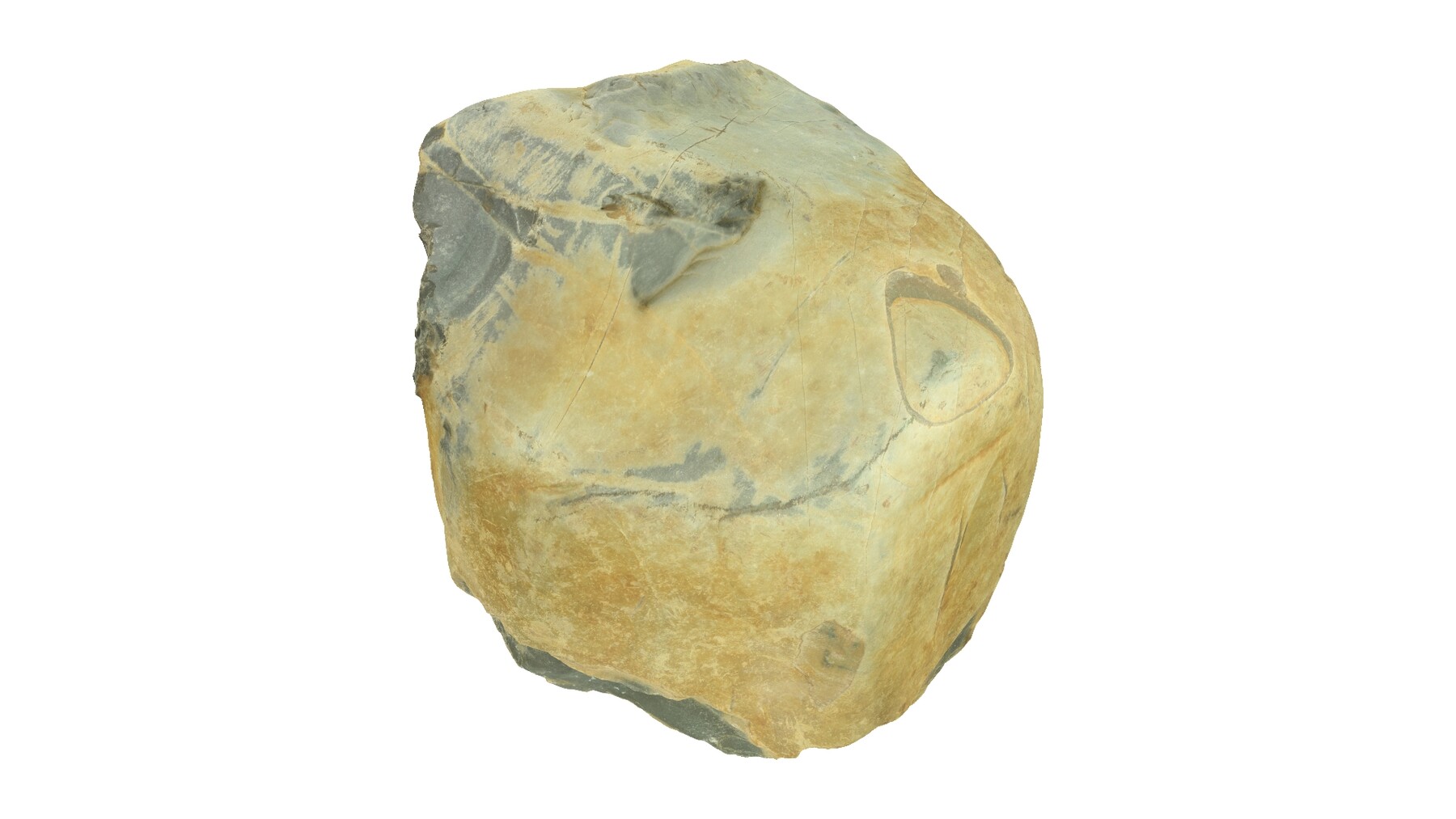 Artstation - Yellow And Gray Rock Raw Scanned 3d Model 