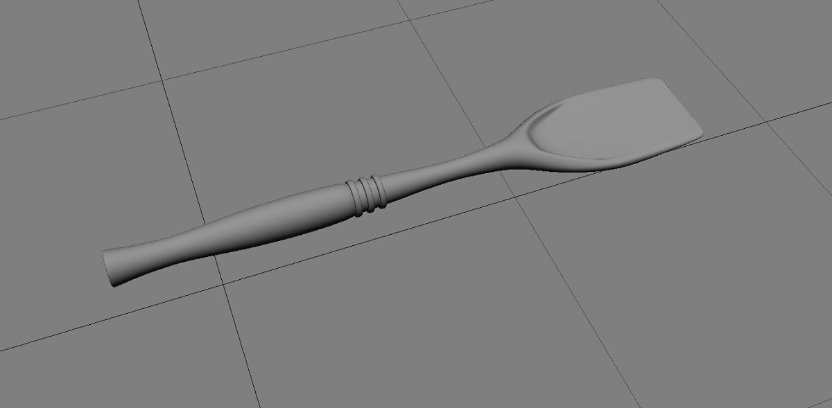 ArtStation Wooden Spatula Game Assets