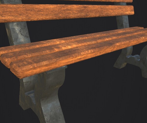ArtStation Park Bench Game Assets