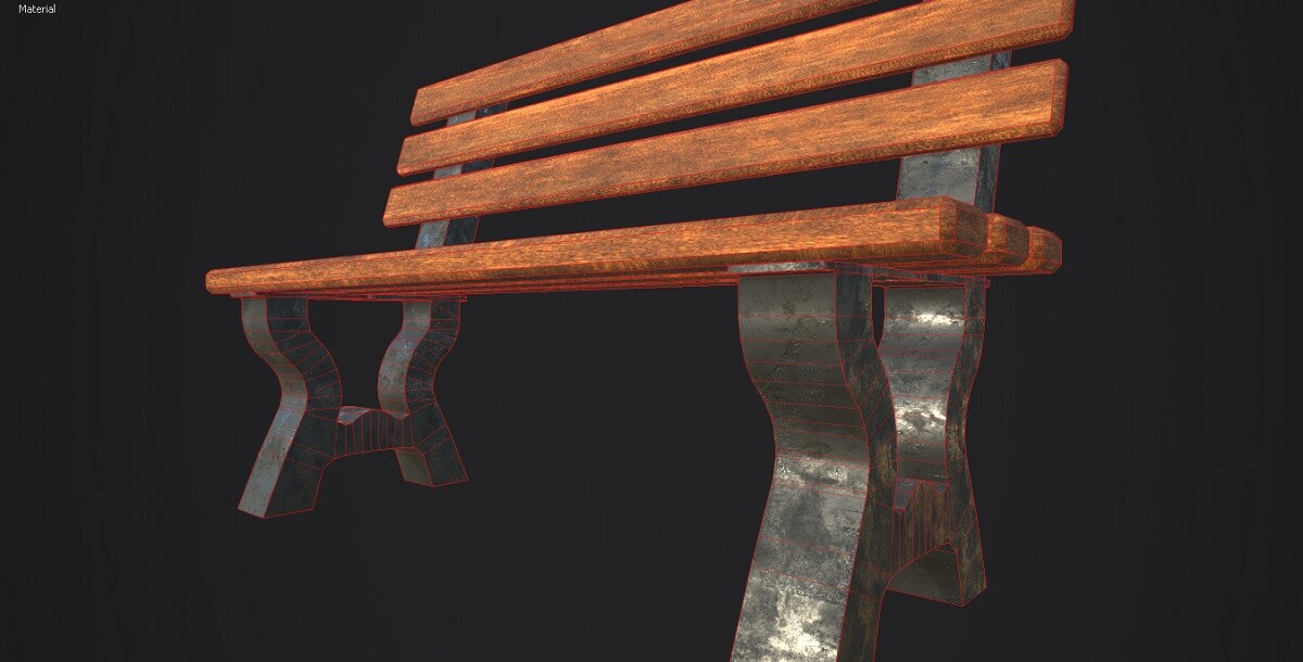 ArtStation Park Bench Game Assets