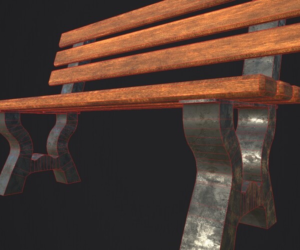 ArtStation Park Bench Game Assets