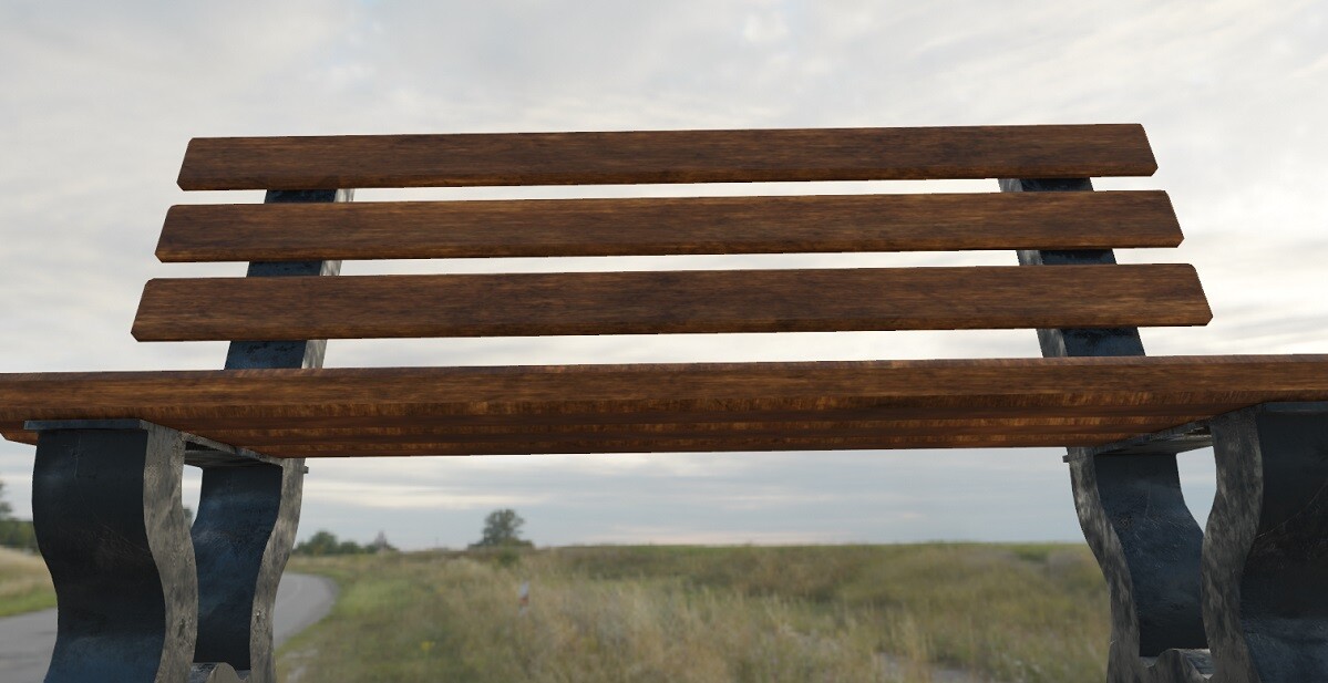 ArtStation Park Bench Game Assets