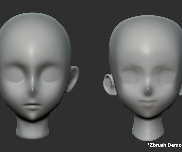 ArtStation - Anime Head Basemesh | Resources