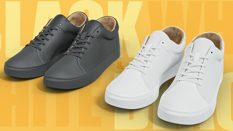 Black Sneakers and White Sneakers