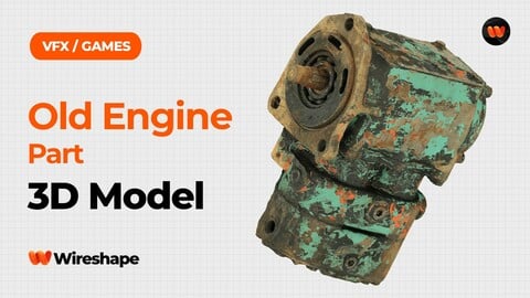 Old Engine Part Raw Scanned 3D Model