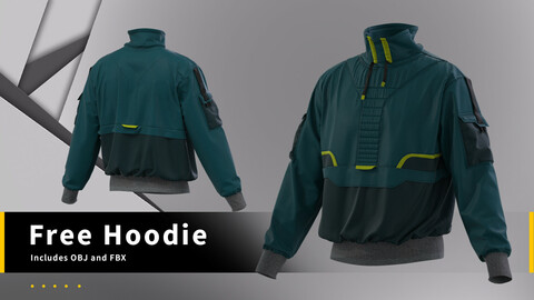 Free hoodie model