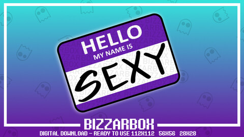 Twitch Emote: Sexy Name Tag