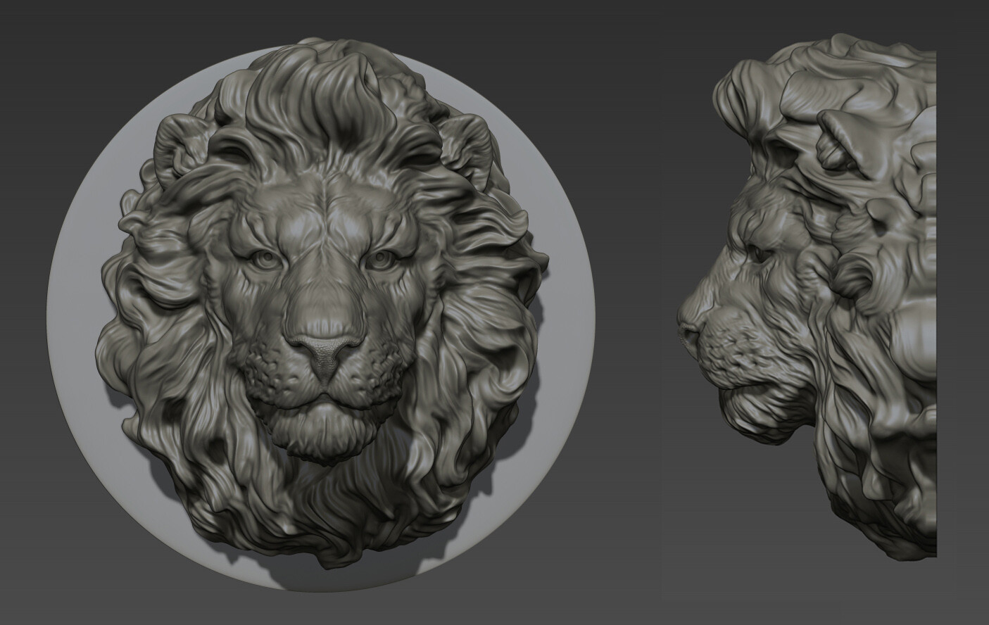 ArtStation - Lion head for pendant | Resources