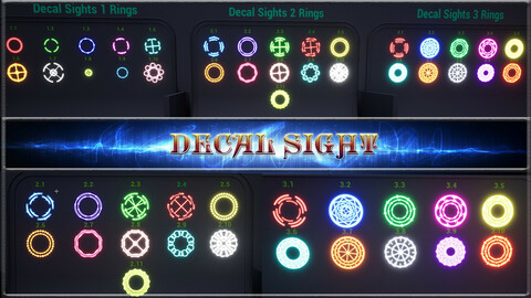 Decal sight. Game asset. Unreal Engine 4.27