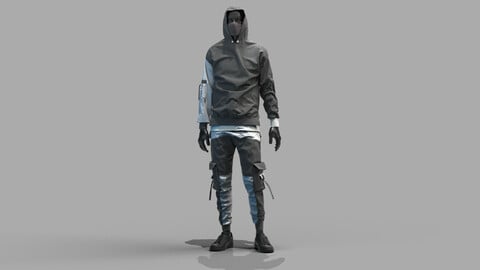 Male Outfit . Clo3D , Marvelous Designer .