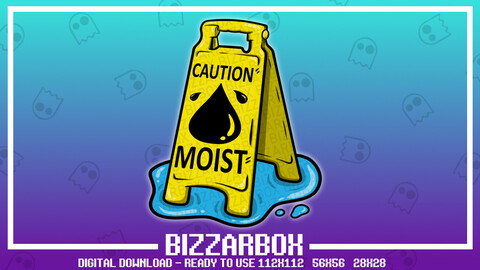 Twitch Emote: Caution Moist Sign