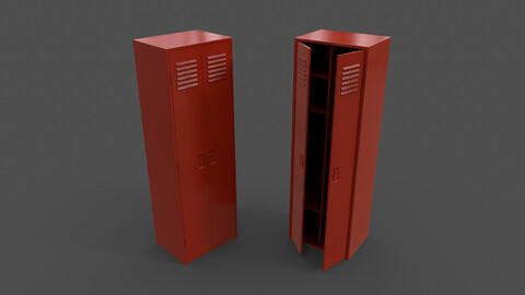 PBR School Gym Locker 09 - Red