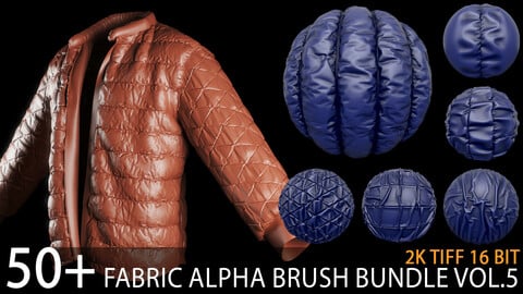 50+ fabric and cloth alpha brush bundle vol5 + free video