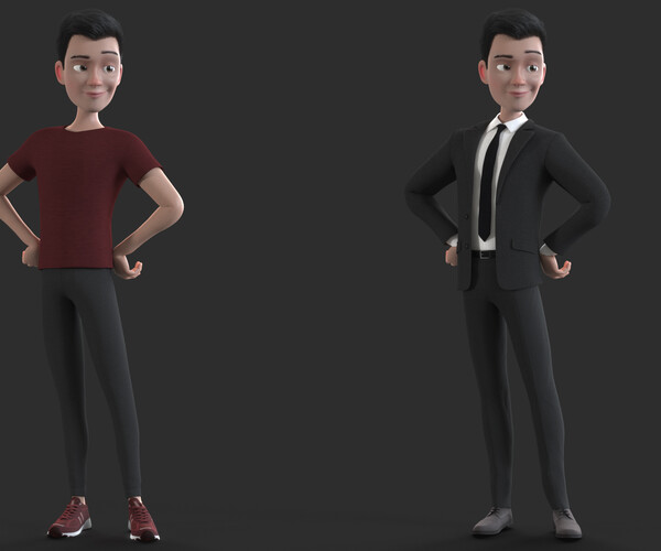 ArtStation - CARTOON RIGGED MAN - Cartoon father 3d model | Resources