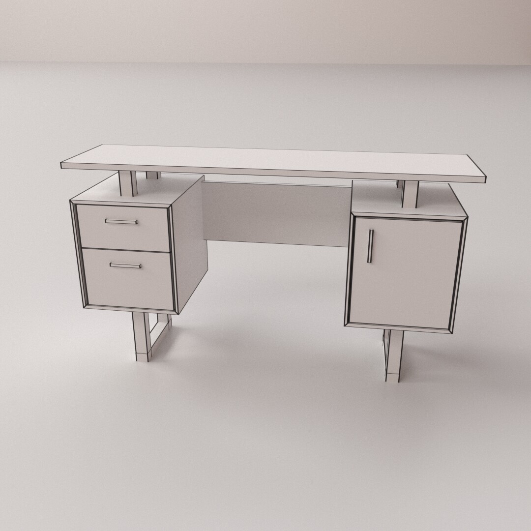 ArtStation Modern Office Desk Game Assets   File 