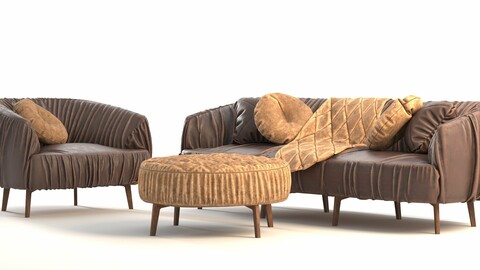 Leather Sofa Set