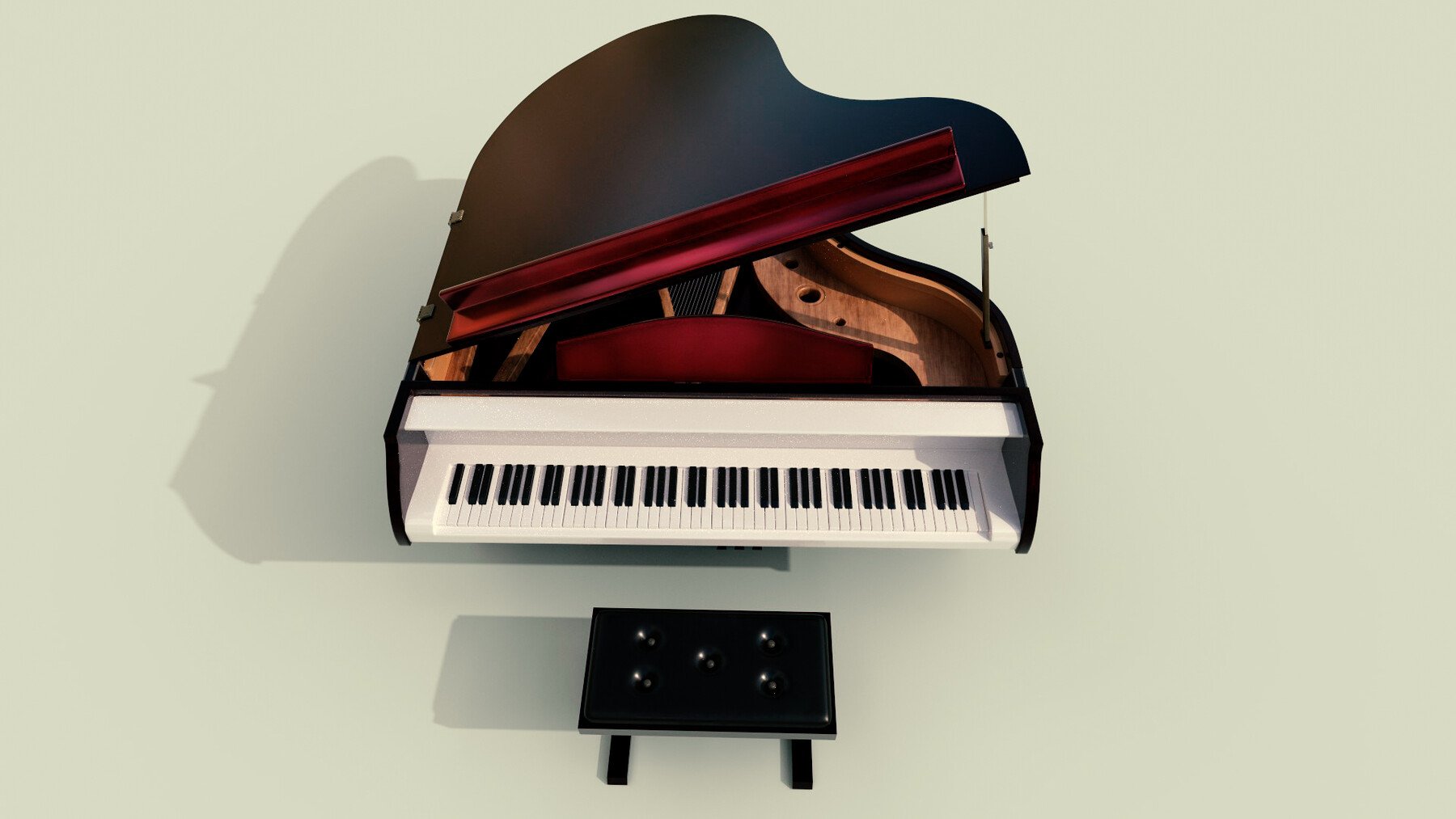 ArtStation - piano Musical instruments full detail low poly and high