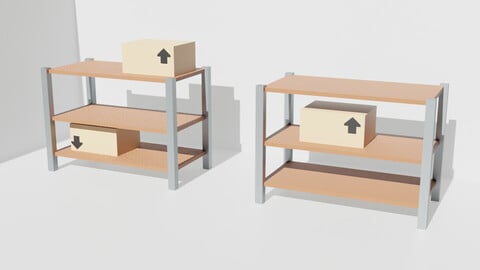 Shelf With Boxes