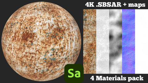 Rusted Metal Material Pack