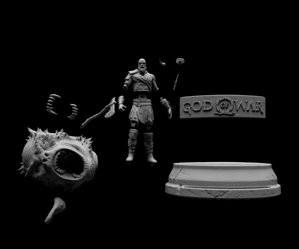 ArtStation god of war statue Resources