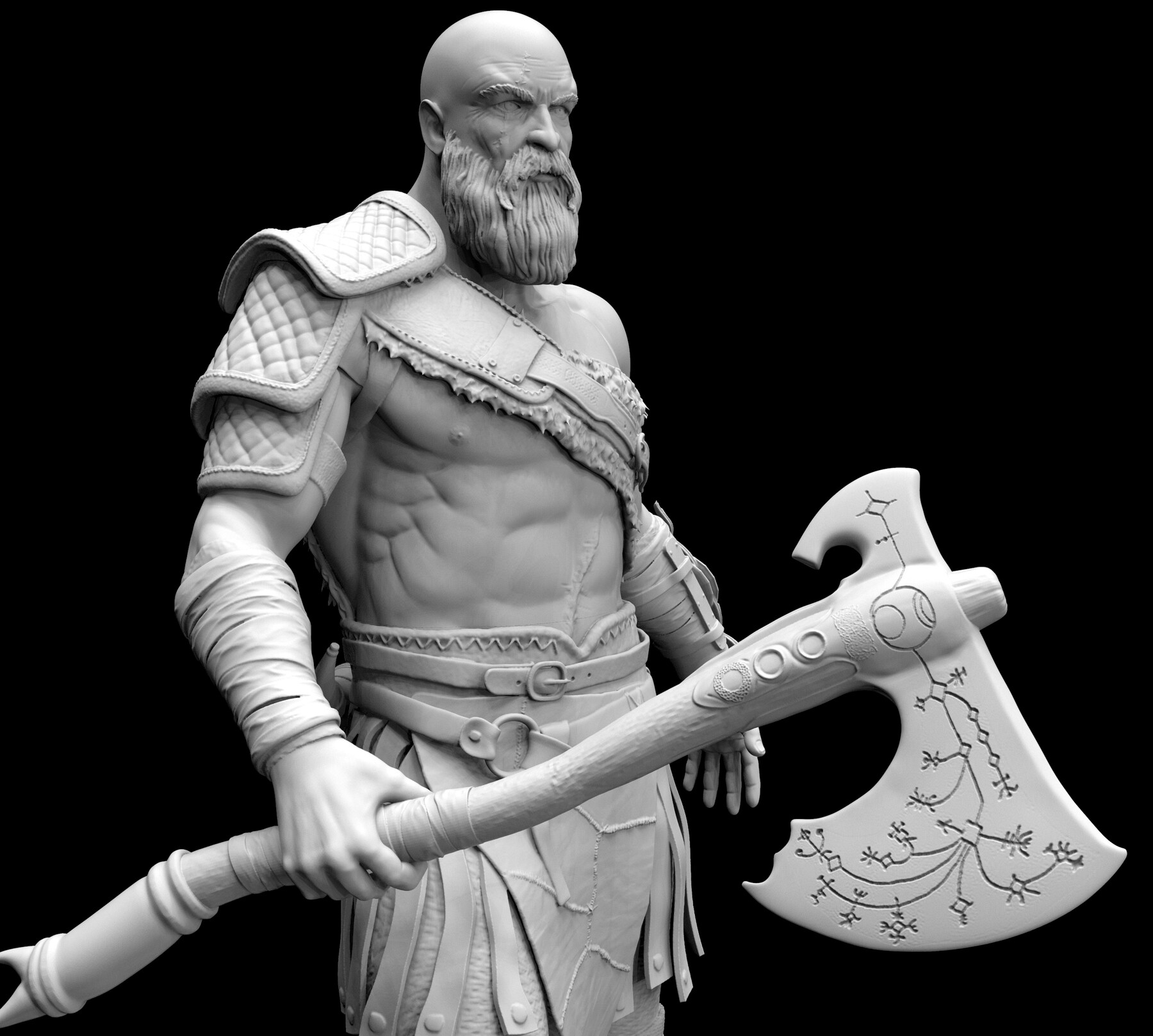 ArtStation god of war statue Resources