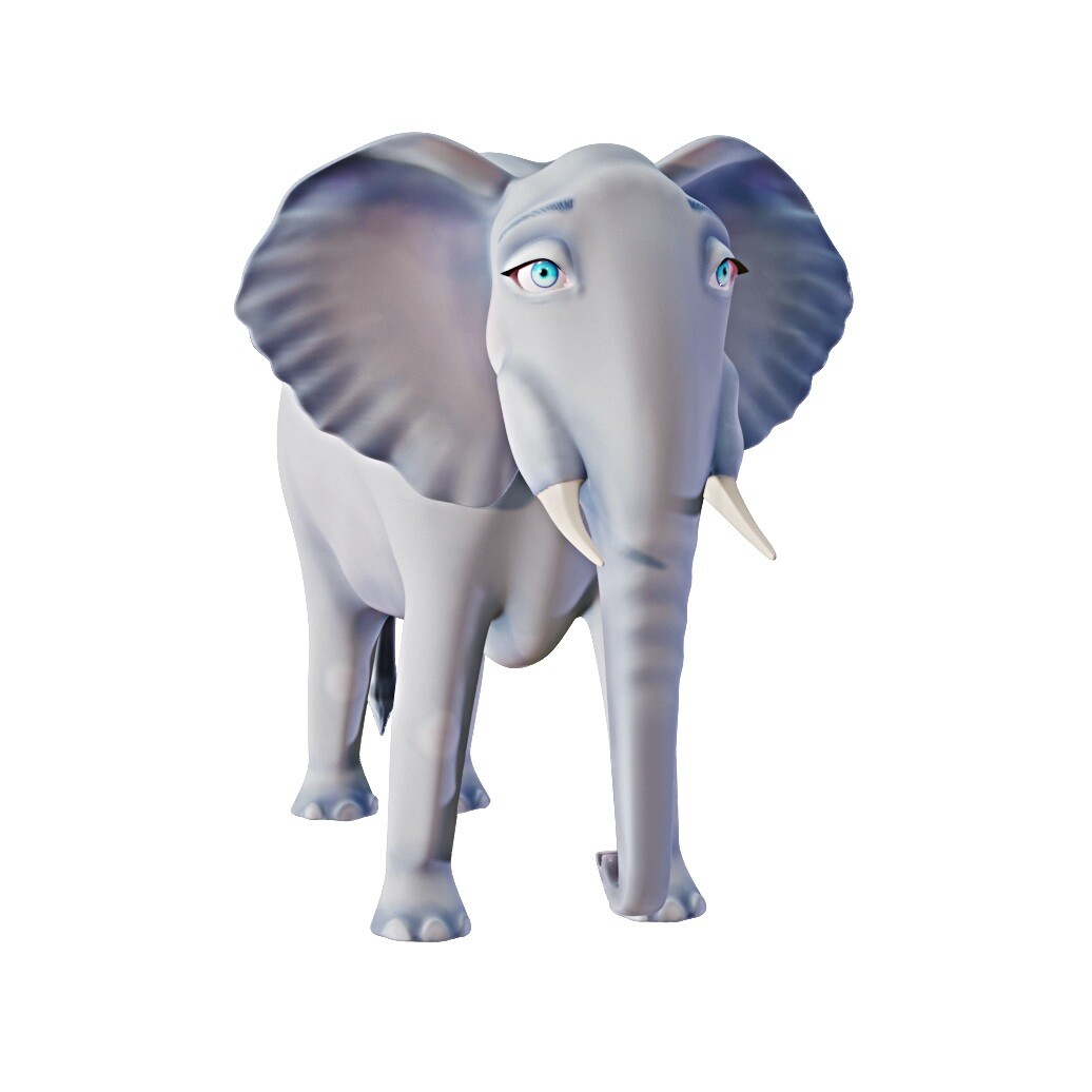 ArtStation - Cartoon Elephant - Stylized 3D model | Resources