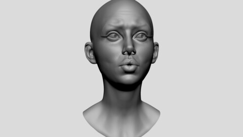 Stylized Female Head 02
