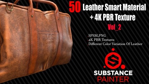 50  Leather Smart Material + 4K PBR Texture Vol_2