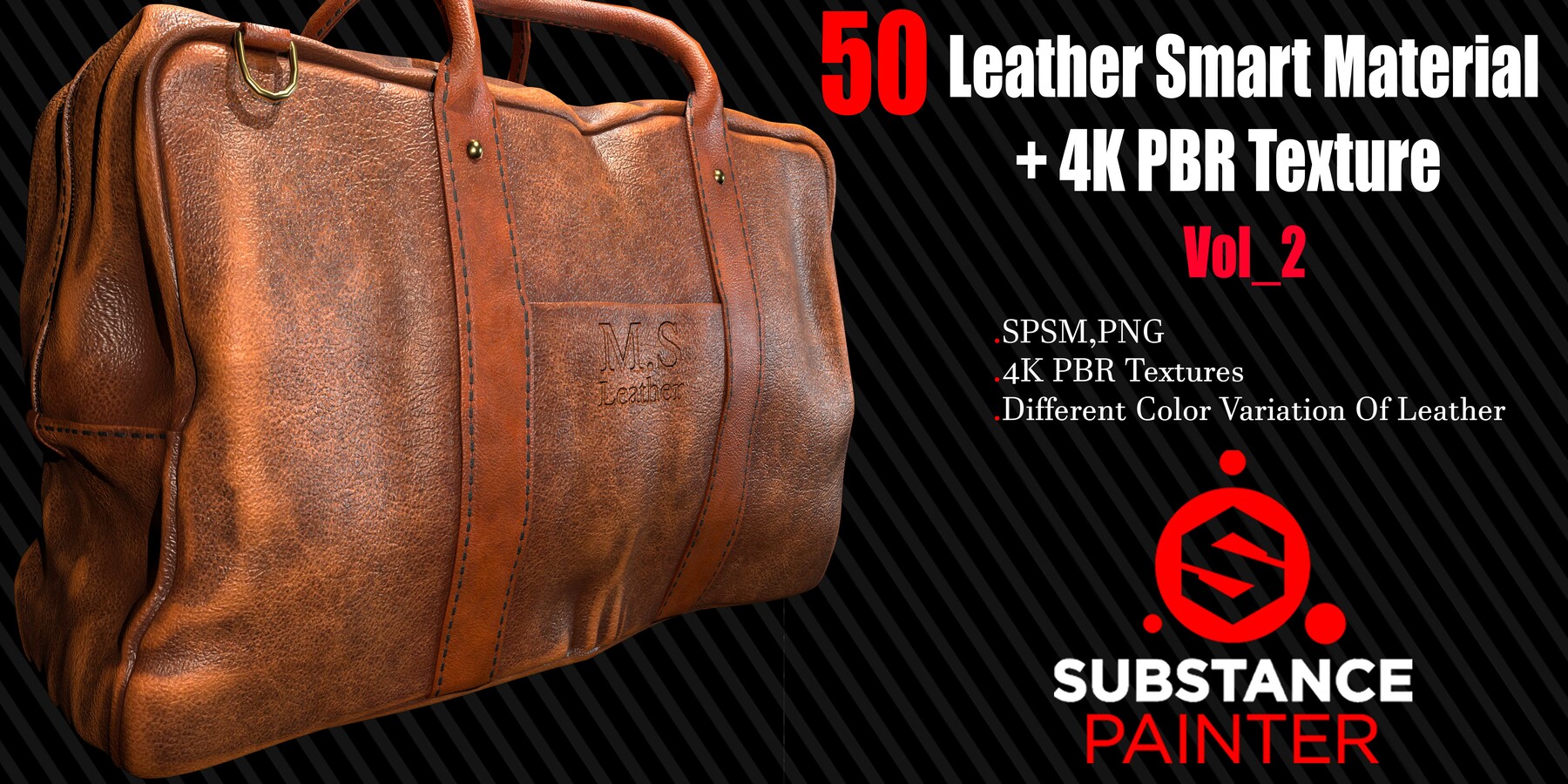 Leather Base Material + Pbr Leather Textures 