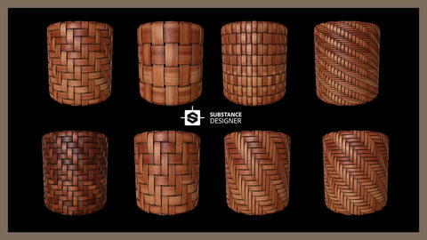 Procedural Bamboo Material  (Generator  .sbs + sbsar + texture )